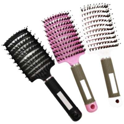 Amazon hot wholesale Custom LOGO professional vent boar bristle hair brush with nylon bristle